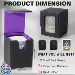 Jaffzora Card Deck Box for MTG Commander, Magnetic Card Display Case, TCG Car - Image 2