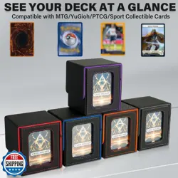 Jaffzora Card Deck Box for MTG Commander, Magnetic Card Display Case, TCG Car - Image 3