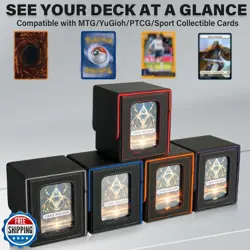 Jaffzora Card Deck Box for MTG Commander, Magnetic Card Display Case, TCG Car - Image 2