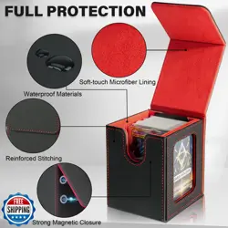 Jaffzora Card Deck Box for MTG Commander, Magnetic Card Display Case, TCG Car - Image 5