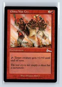 GHITU WAR CRY - MTG Magic the Gathering Card - Urza's Legacy - Uncommon - Image 1