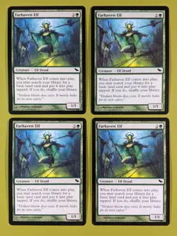 Farhaven Elf x4 Shadowmoor 4x Playset Magic the Gathering MTG - Image 1