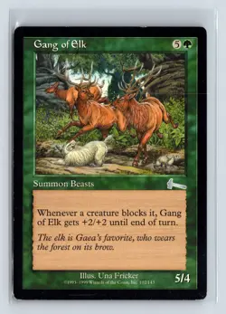 GANG OF ELK - MTG Magic the Gathering Card - Urza's Legacy - Uncommon - Image 1