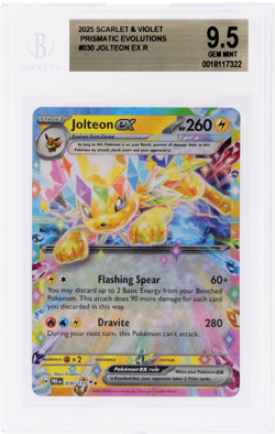 2025 Pokemon Scarlet and Violet Prismatic Evolutions Jolteon Ex #30 BGS 9.5 - Image 1