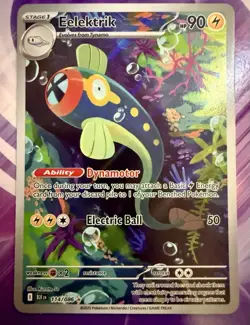 Eelektrik 114/086- Pokemon TCG Black Bolt Illustration Rare- (Pack Fresh) NM+/M - Image 1