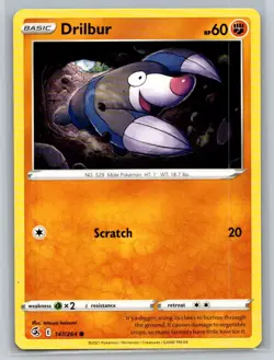 Drilbur #147/264 SWSH08: Fusion Strike Common - Pokemon Cards F37 - Image 1
