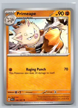 Primeape #046/091 SV: Paldean Fates Uncommon - Pokemon Cards F37 - Image 1