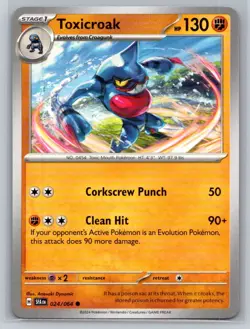 Toxicroak #024/064 Shrouded Fable Common - Pokemon Cards F38 - Image 1