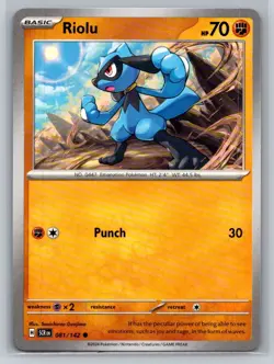Riolu #081/142 Stellar Crown Common - Pokemon Cards F38 - Image 1