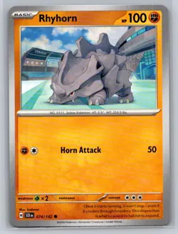 Rhyhorn #074/142 Stellar Crown Common - Pokemon Cards F38 - Image 1