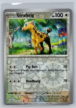 Girafarig #154/193 SV02: Paldea Evolved Reverse Holo Common - Pokemon Cards F35 - Image 1