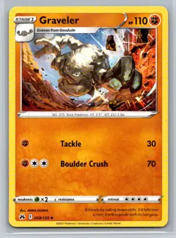 Graveler #068/159 Crown Zenith Uncommon - Pokemon Cards F38 - Image 1