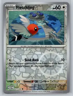 Fletchling #121/142 Stellar Crown Reverse Holo Common - Pokemon Cards F35 - Image 1
