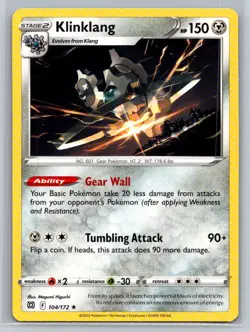 Klinklang #104/172 SWSH09: Brilliant Stars Rare - Pokemon Cards F35 - Image 1