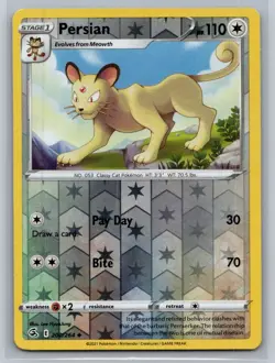 Persian #200/264 SWSH08: Fusion Strike Reverse Holo Uncommon - Pokemon Cards F39 - Image 1