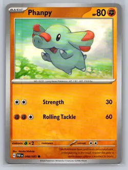 Phanpy #048/091 SV: Paldean Fates Common - Pokemon Cards F37 - Image 1