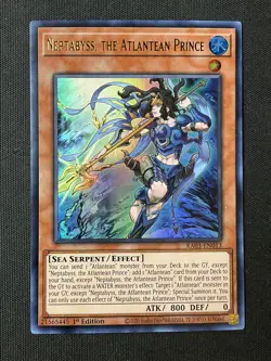 Yugioh TCG #RA03-EN013 Neptabyss, the Atlantean Prince 1st Edition Ultra Rare NM - Image 1