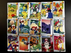 Lot of 15 Vintage Japanese CCG TCG Pokemon Carddass Anime Collection Card G56047 - Image 1