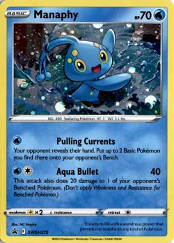 Pokemon Card TCG Manaphy SWSH275 Blackstar Promo Holo Rare NM English - Image 1