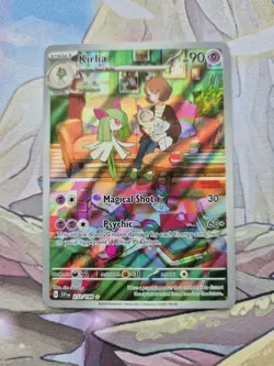 Pokemon TCG Kirlia Scarlet & Violet Illustration Rare Card 212/198 NM - Image 1