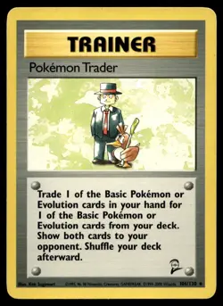 Pokemon Trader 106/130 Pokemon Card Base Set 2 Rare Trainer Lightly Played LE - Image 1