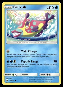 Bruxish 48/149 Pokemon Card Sun & Moon Rare 110 HP Lightly Played C36 - Image 1