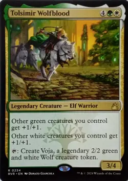 0234 TOLSIMIR, WOLFBLOOD RARE RAVNICA REMASTERED MTG CARD - Image 1