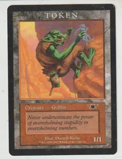 x1 carte Goblin Token (Red 1/1) Player Rewards Promos MAGIC MTG ENGLISH EX-NM - Image 1