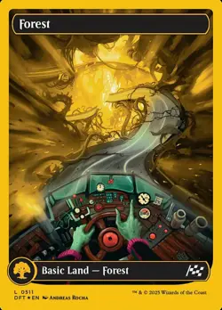 [1x] Forest (0511) - First-Place Foil Near Mint, English Aetherdrift MTG Magic - Image 1