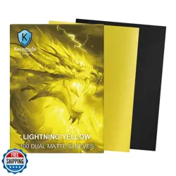 Lightning Yellow Dual Matte Card Sleeves, Katomula Card Sleeves for MTG, Stan - Image 2