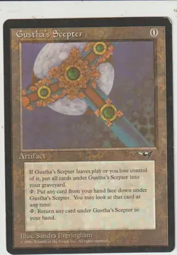 x1 carte Alliances - Gustha's Scepter MAGIC MTG ENGLISH EX-NM - Image 1