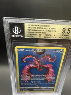 Galarian Moltres SWSH284 SWSH: Sword & Shield Promo Cards BGS 9.5 Pokemon - Image 2