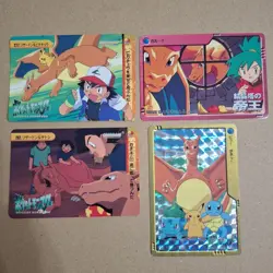 Lot of 4 Vintage CCG TCG Pokemon Carddass Anime Collection Card Charizard G56048 - Image 1