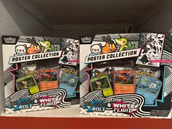 Pokemon Black Bolt & White Flare Poster Collection Sealed (lot Of 2) - Image 1