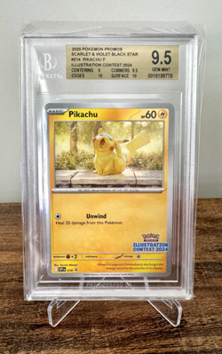 2025 Pokemon TCG Scarlet & Violet Pikachu Illustration Contest #214 BGS 9.5! - Image 1