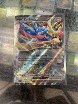 Pokemon TCG Zacian ex SVP 198 Scarlet & Violet Black Star Promo - NM+ - Image 1