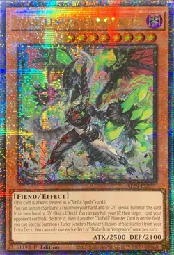 *** DIABELLSTAR VENGEANCE *** QUARTER CENTURY SECRET RARE ALIN-EN011 YUGIOH! - Image 1