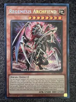 Yugioh Regenesis Archfiend ALIN-EN016 Secret Rare 1st Edition NM - Image 1