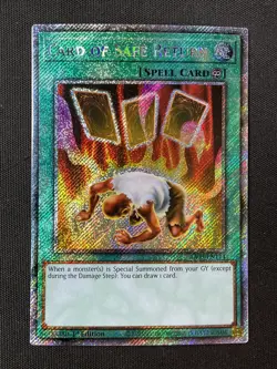 Yugioh TCG #RA03-EN114 Card of Safe Return 1st Edition Platinum Secret Rare NM - Image 1