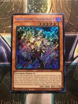 *** NIGHTMARE APPRENTICE *** 1ST EDITION SECRET RARE LEDE-EN029 YUGIOH! - Image 1