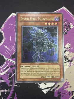 Yugioh Destiny Hero - Diamond Dude EOJ-EN003 Ultimate Rare NA Enhanced Print LP - Image 2