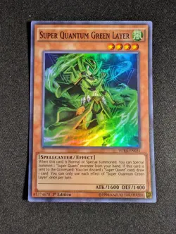 Yugioh - Super Quantum Green Layer WIRA-EN031 1st Edition Super Rare NM - Image 1