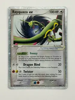 POKEMON BLACK STAR PROMO CARD - #039 RAYQUAZA EX (HOLO) ULTRA RARE - Creased - Image 1