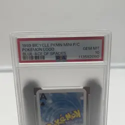 1999 BICYCLE POKEMON MINI PLAYING CARDS BLUE DECK POKEMON LOGO PSA 10 - Image 2