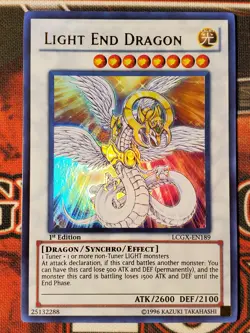 Yugioh Light End Dragon LCGX-EN189 Ultra Rare 1st Edition NM - Image 1