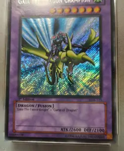 PSA 10 2002 Gaia Dragon Champion LOB-125 1st ED Secret Rare YuGiOh Asian English - Image 2
