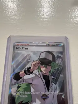 Pokemon Card N's Plan 163/086 Full Art Black Bolt English Near Mint Condition - Image 3