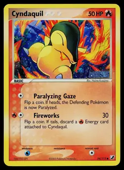 Pokemon Card - Cyndaquil Unseen Forces 54/115 Reverse Holo Stamped - Image 1