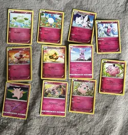 Lot Of 11 Cute Fairy Type Cards - Pokemon Tcg - Image 1