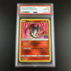 PSA 10 Radiant Charizard 011/078 Pokemon Go Holo Graded Pokemon Card - Image 1